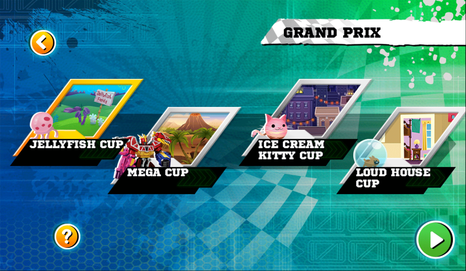 Nick Racing Stars Grand Prix Select Screenshot.