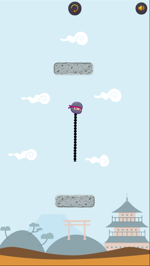 Ninja Blocks Destroys Game Level Play Screenshot.