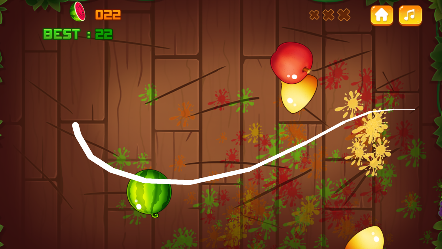 Ninja Fruit Slice Game Play Screenshot.