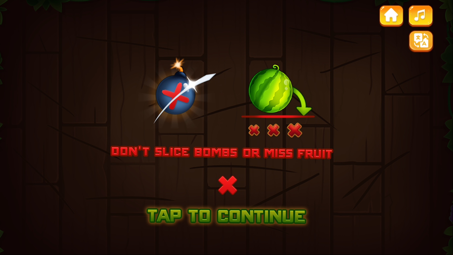 Ninja Fruit Slice Game How To Play Screenshot.