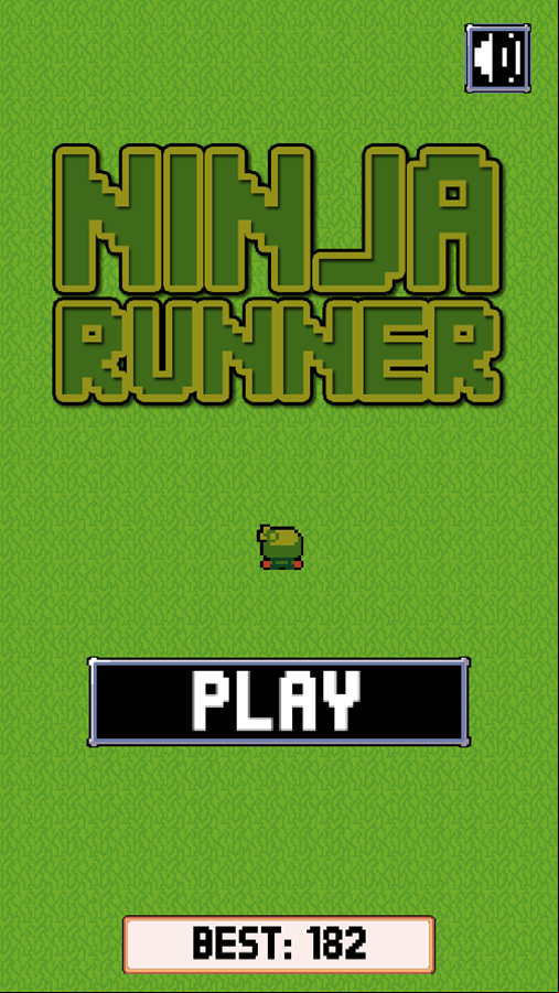 Ninja Runner Game Best Score Screenshot.