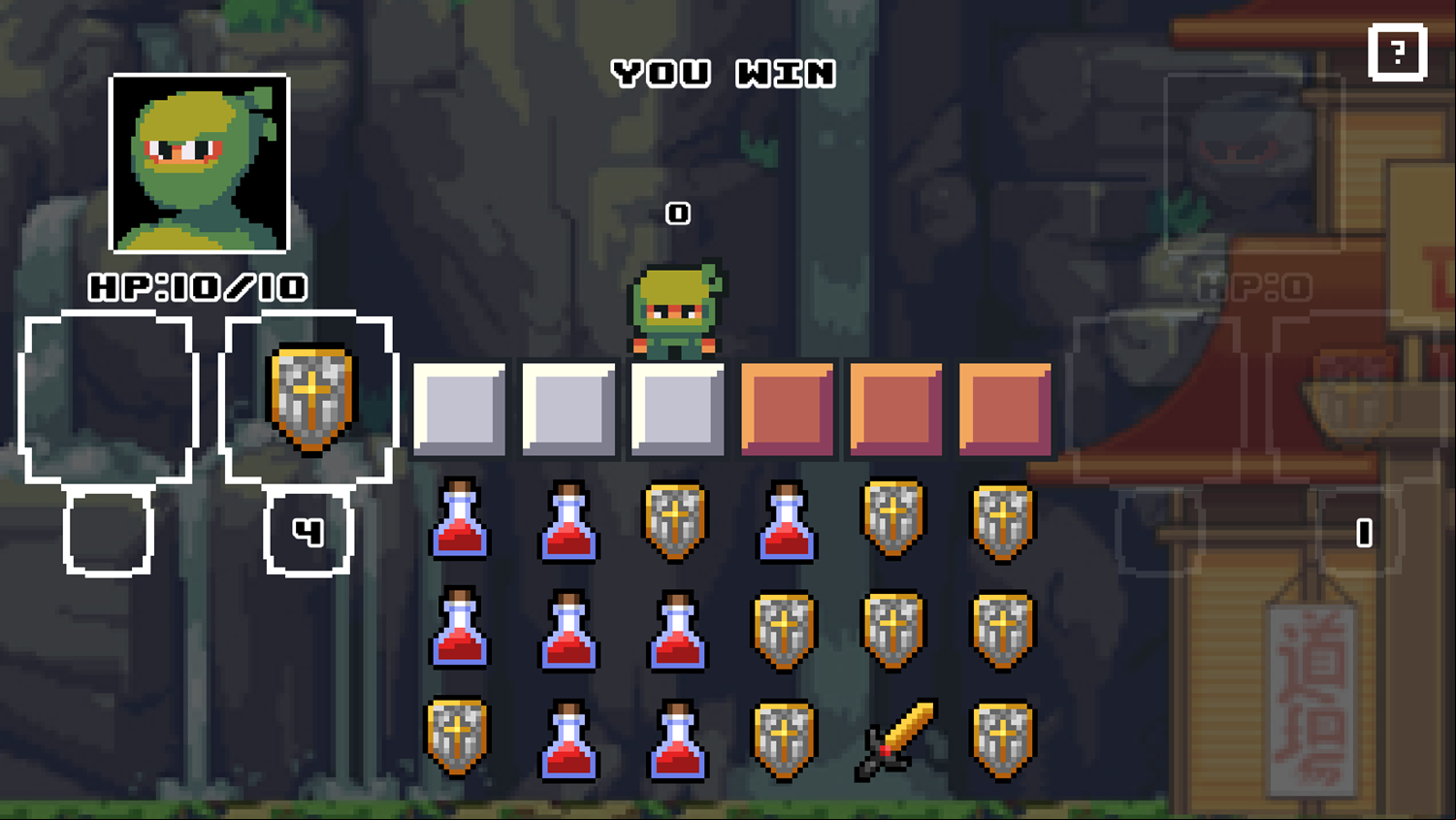 Ninja Sword Adventure Game You Win Screen Screenshot.