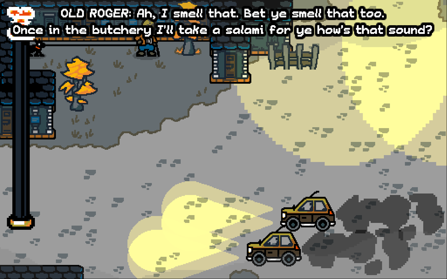 Nuke Stroll Game Level With Cars and Lights Screenshot.