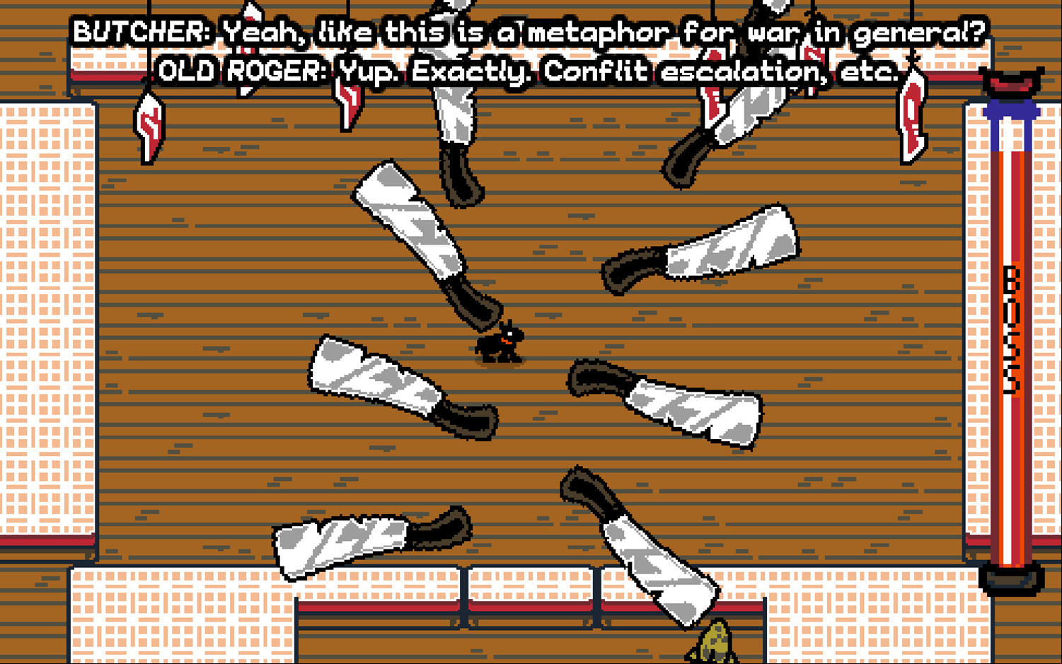 Nuke Stroll Game Fighting Boss Battle Screenshot.