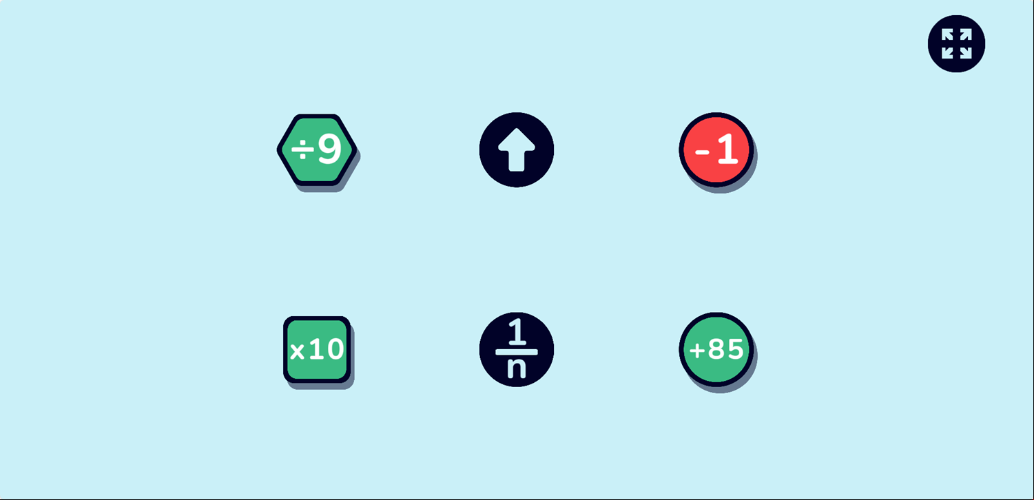 Nullify Game Level With Ceiling and One Over Functions Screenshot.