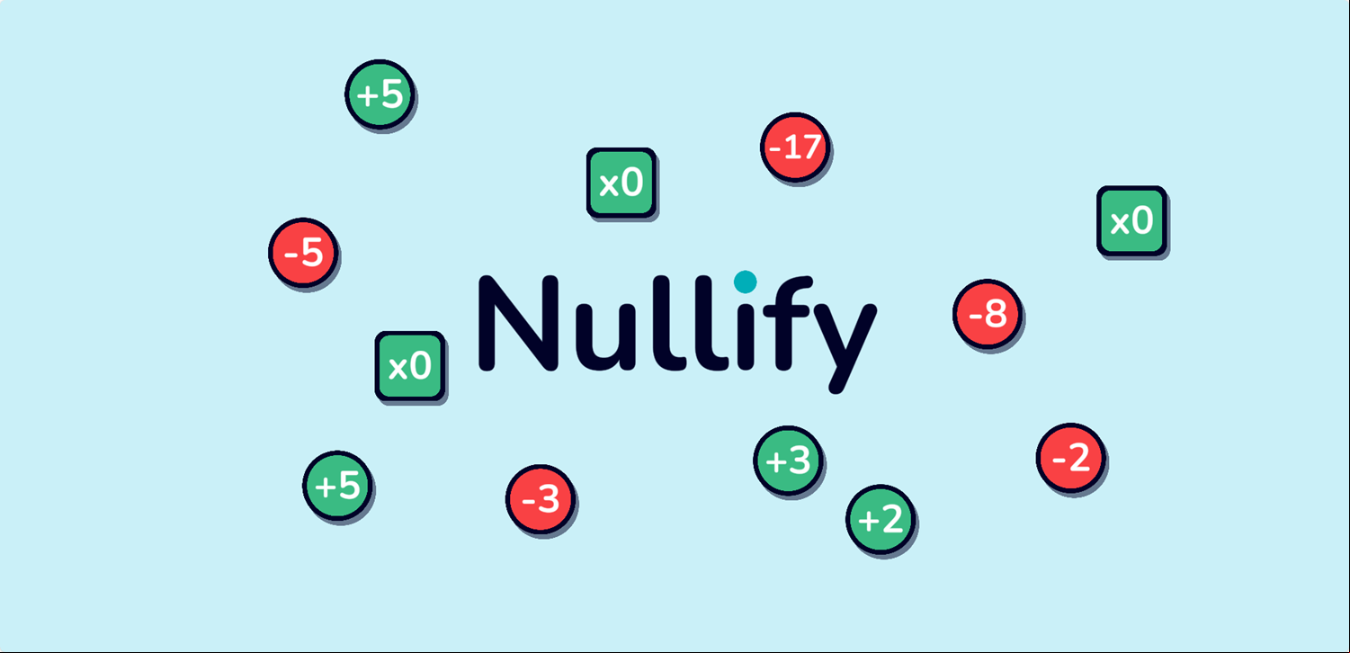 Nullify Game Welcome Screen Screenshot.