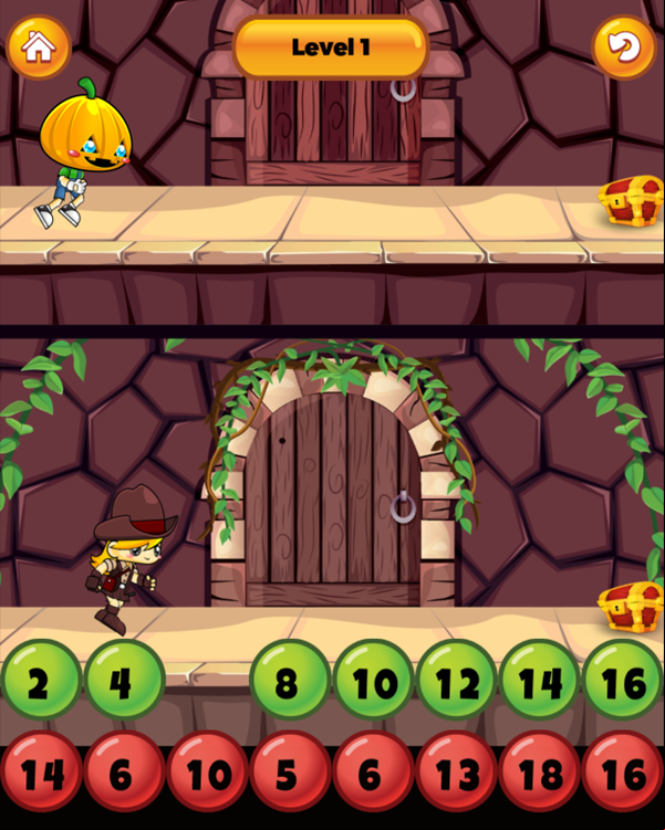 Number Hero Game Level Start Screenshot.
