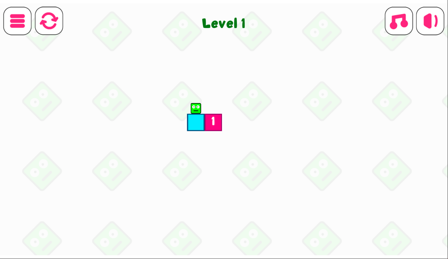 Number Jumping Game Level Start Screenshot.