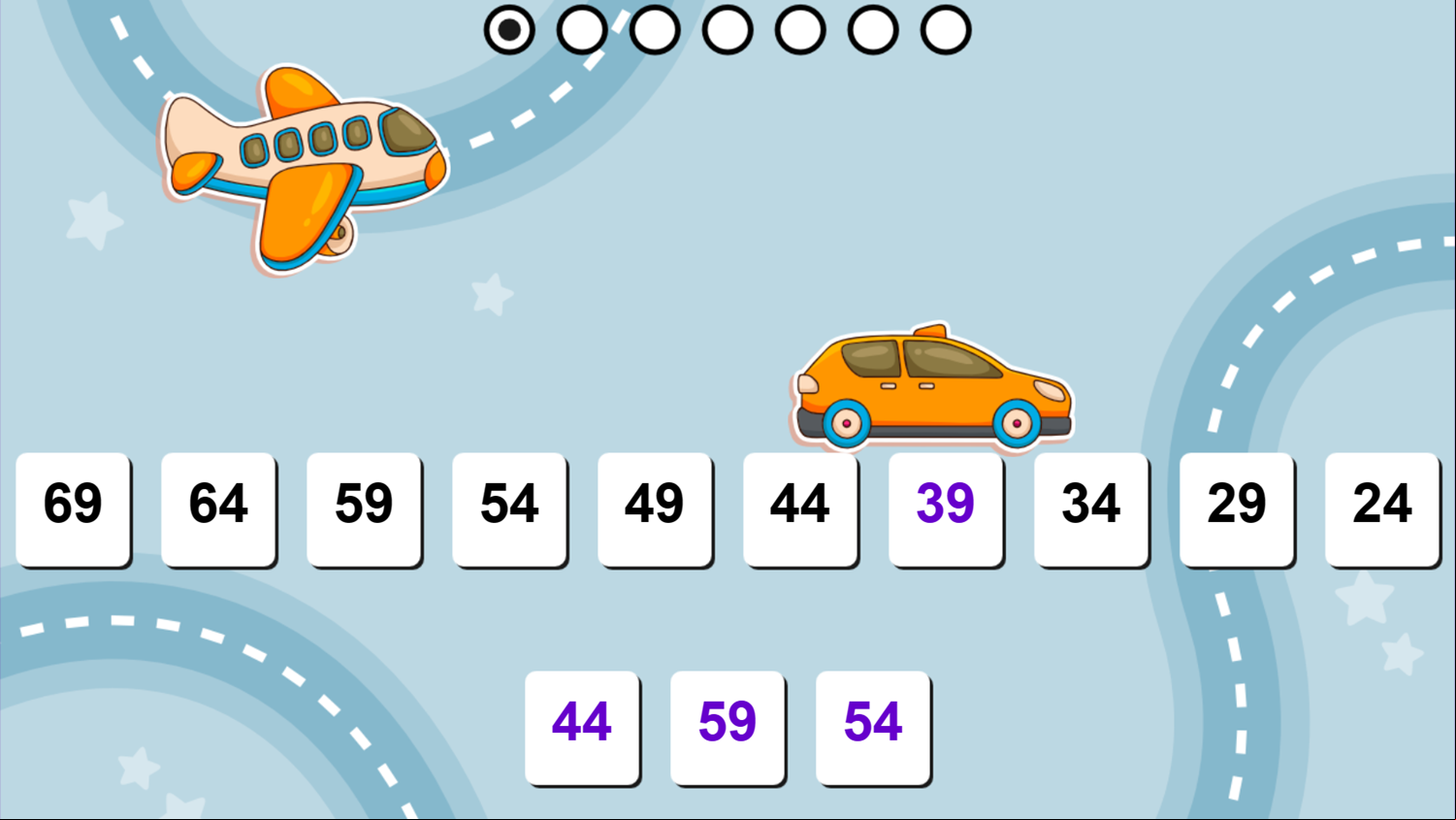 Number Patterns Game Level Play Screenshot.