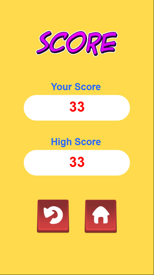 Obstacles Escaper Game Score Screenshot.