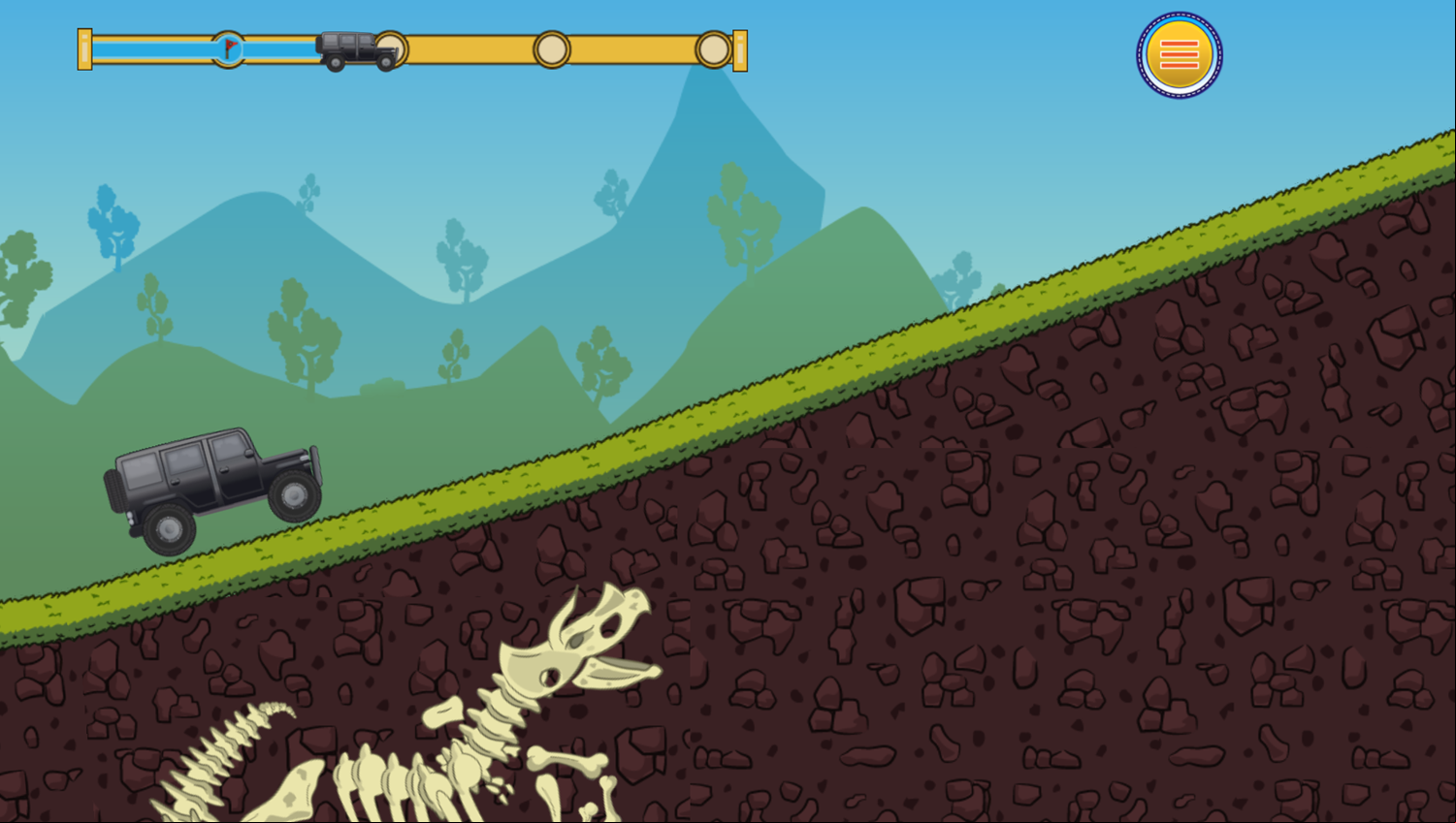 Off Road Climber Game Play Screenshot.