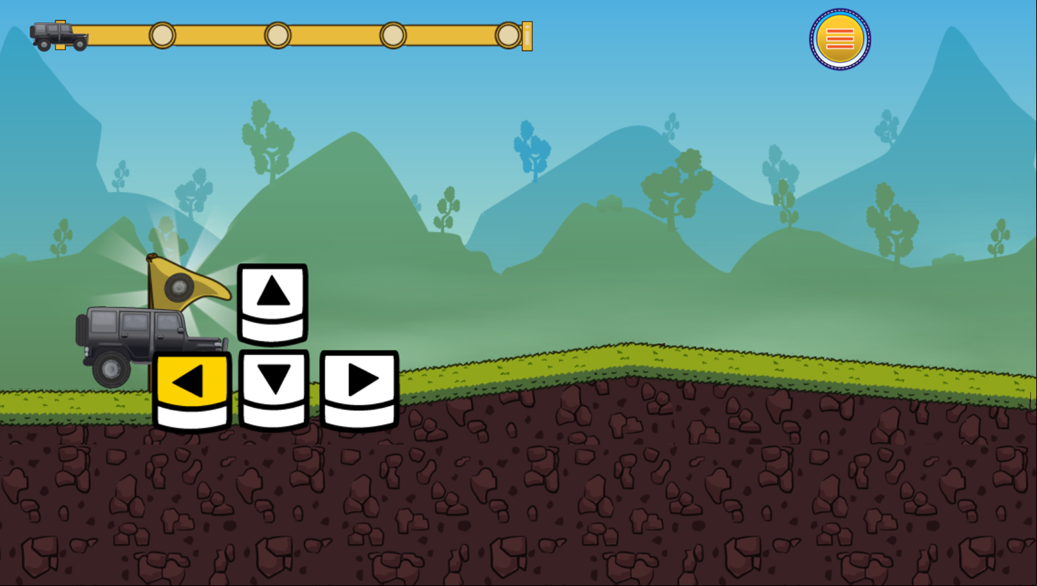 Off Road Climber Game Move Backward Screenshot.
