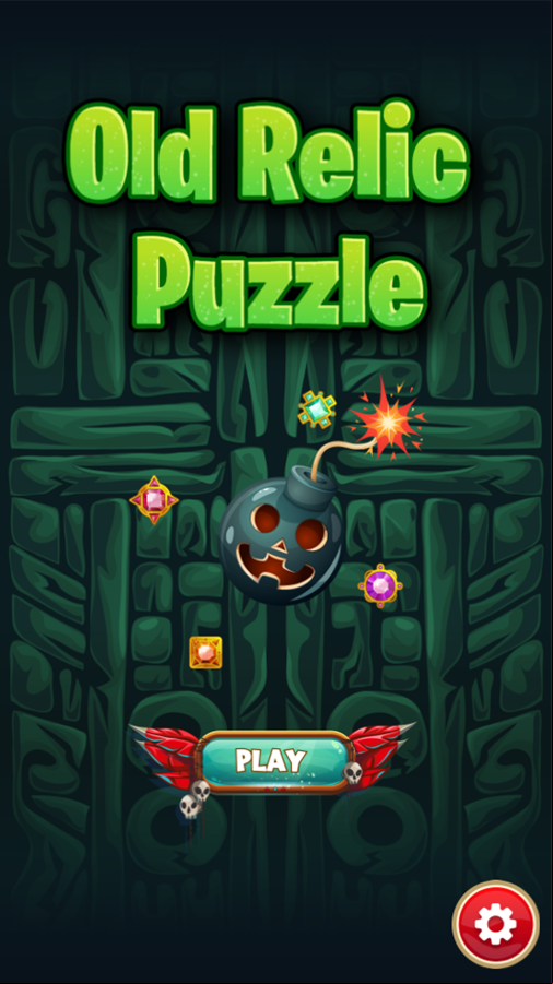 Old Relic Puzzle Game Welcome Screen Screenshot.
