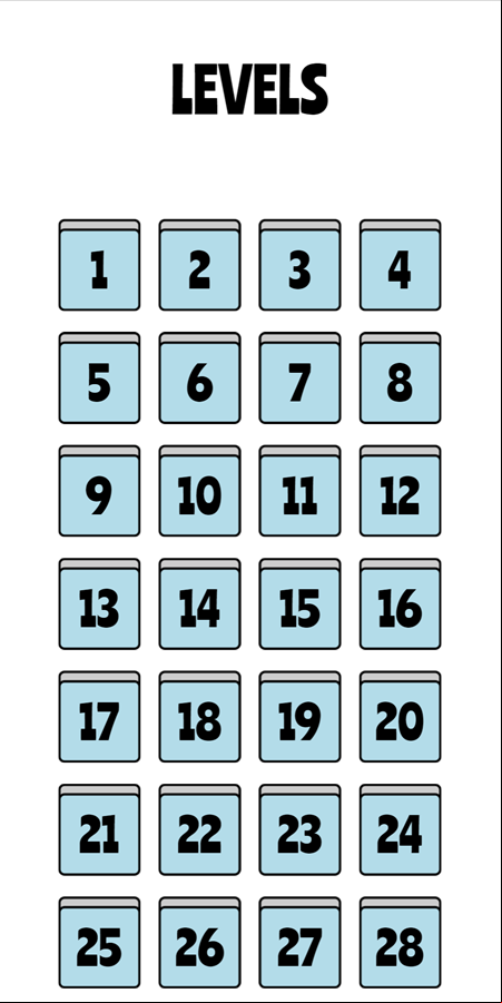 One Movement Please Game Level Select Screen Screenshot.