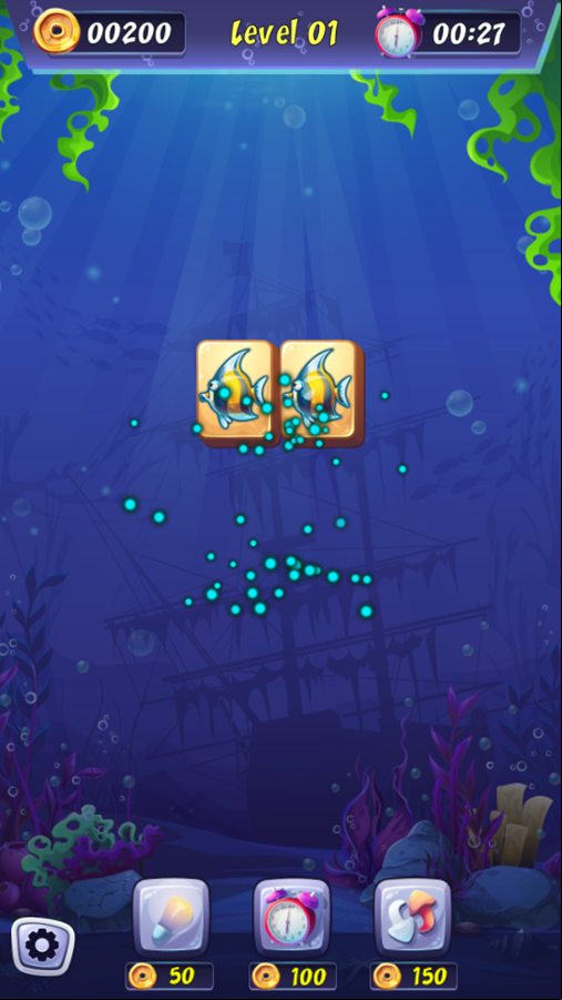 Onet Fish Game Play Screenshot.