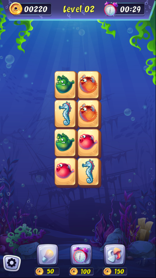 Onet Fish Game Next Level Screenshot.
