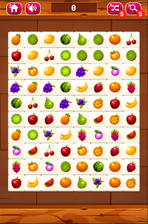 Onet Fruit Classic Game Start Screenshot.