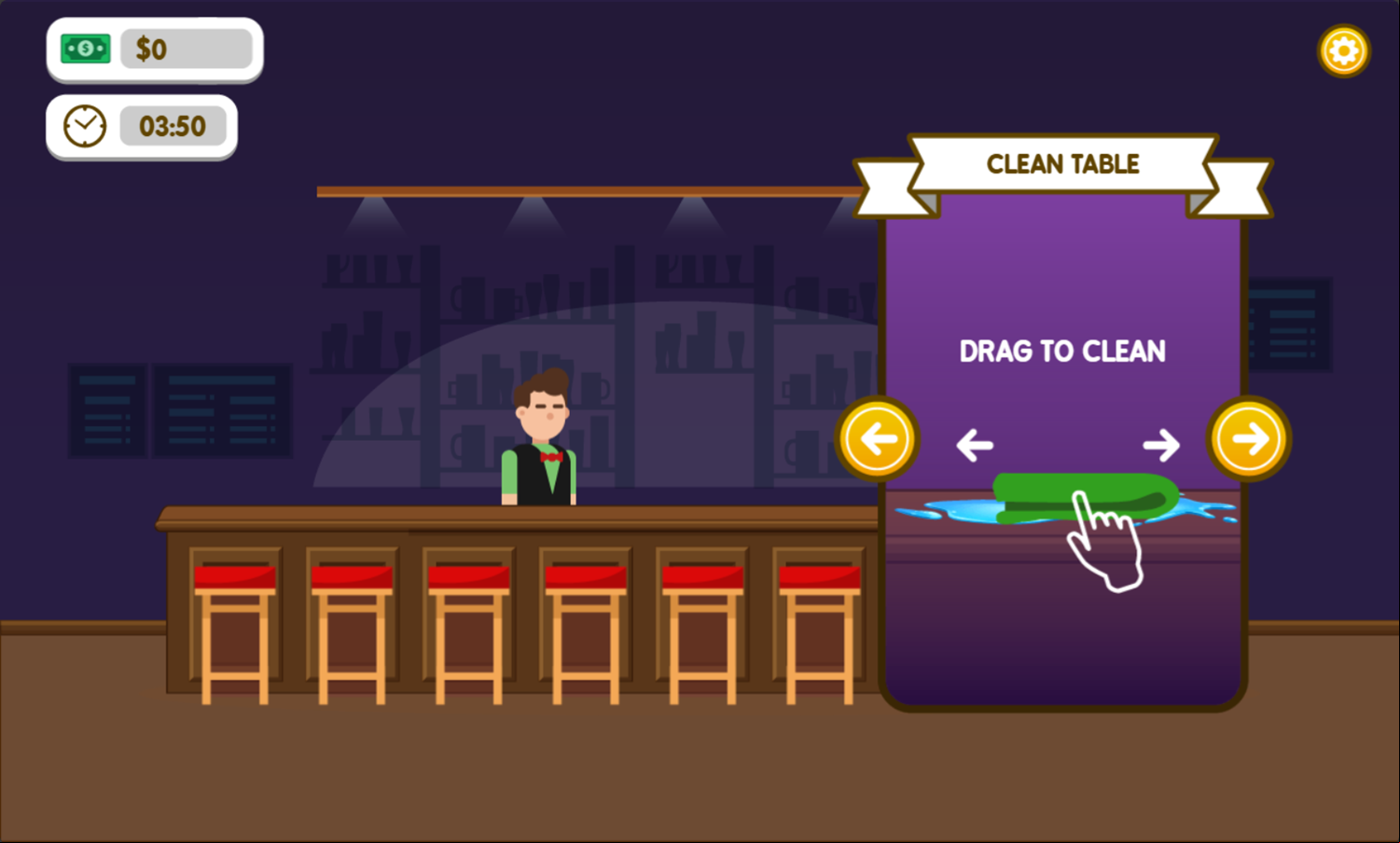 Open Bar Game How To Clean Table Screenshot.