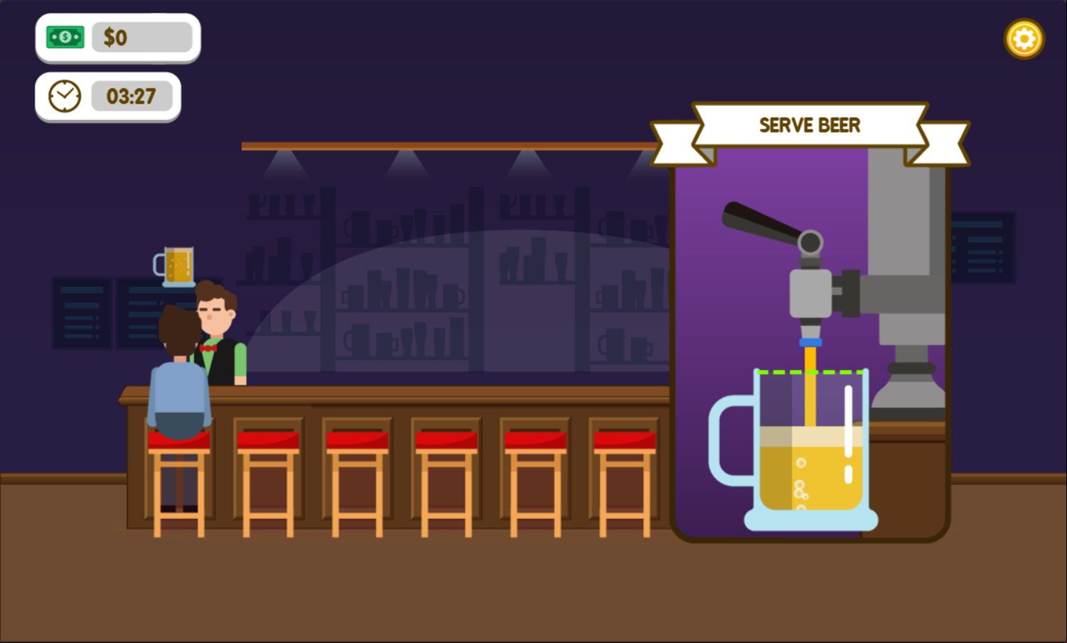 Open Bar Game Serve Beer Screenshot.