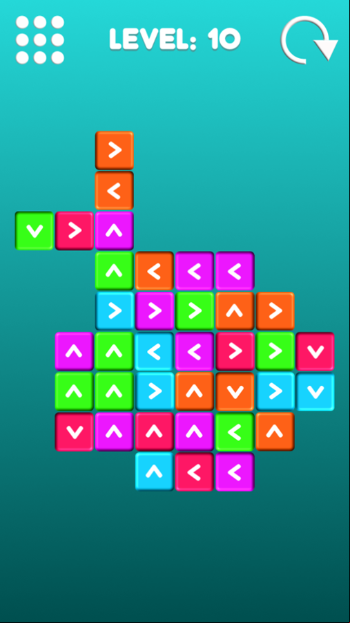 Outside Blocks Game Level Progress Screenshot.
