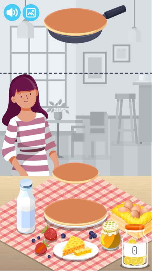 Pancake Design Game Start Screenshot.