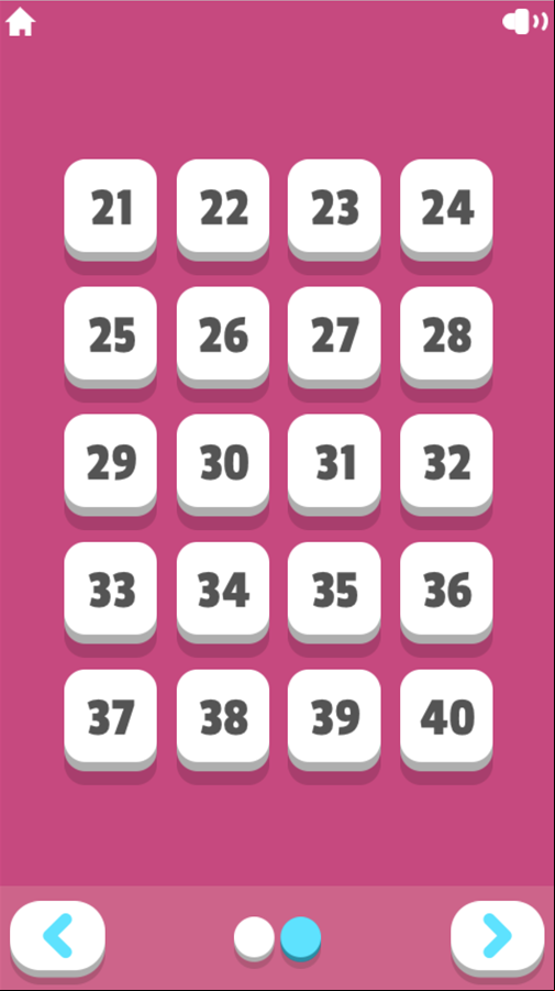 Path Painter Game Level Select Screen Screenshot.
