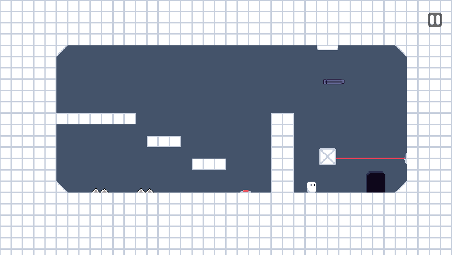 Pause Game Timing Riding a Bullet Across With a Falling Box Blocking a Laser Screenshot.