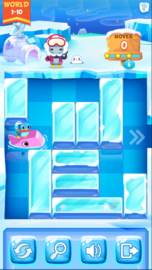 Penguin Extreme Puzzle Game Next Level Screenshot.