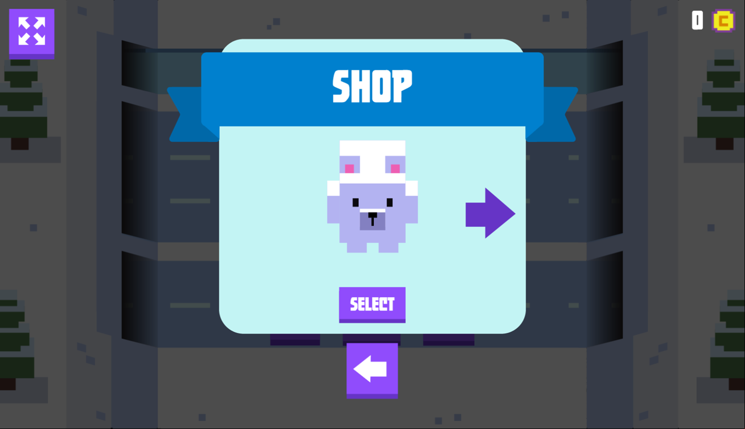 Penguin Hop Game Shop Screenshot.