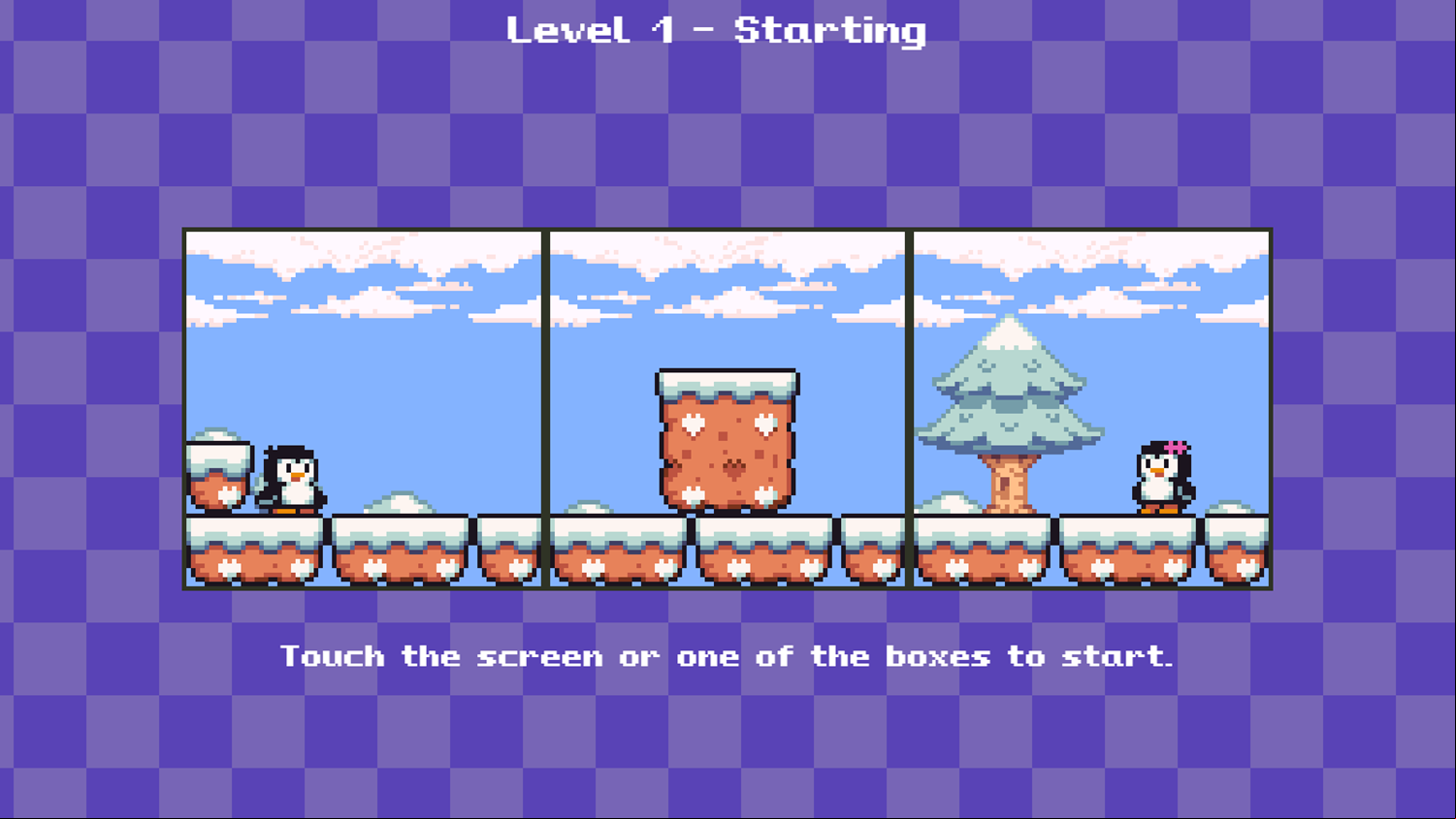 Penguin Love Puzzle Game How To Play Screenshot.