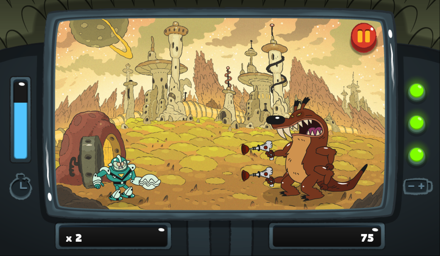 PGBC Game Lad Blitz Game Dodge The Lasers Gameplay Screenshot.