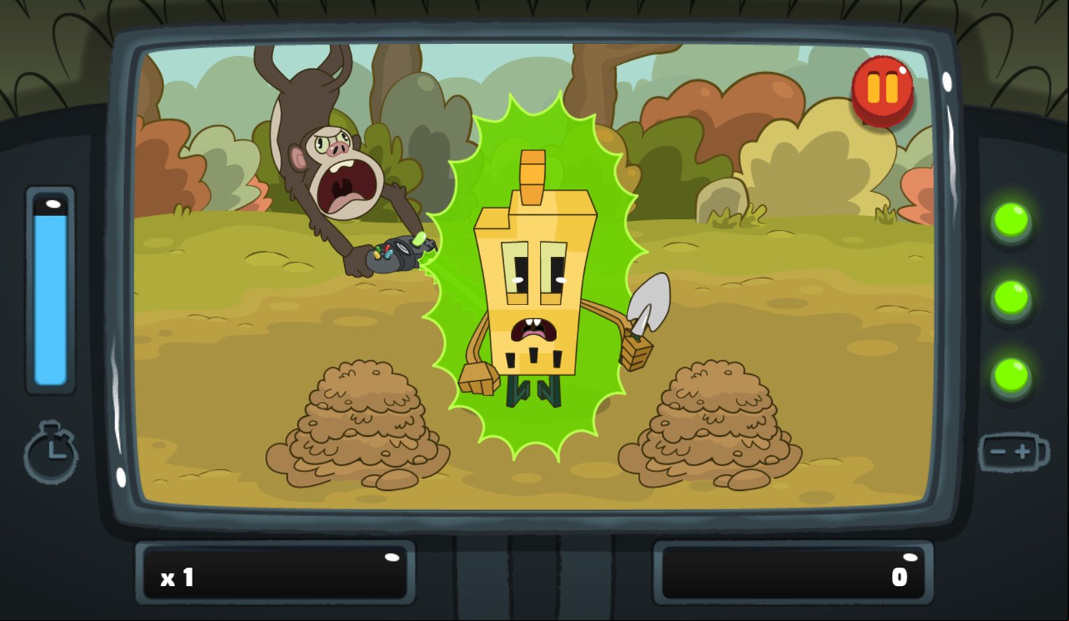 PGBC Game Lad Blitz Game Eat The Dirt Gameplay Screenshot.