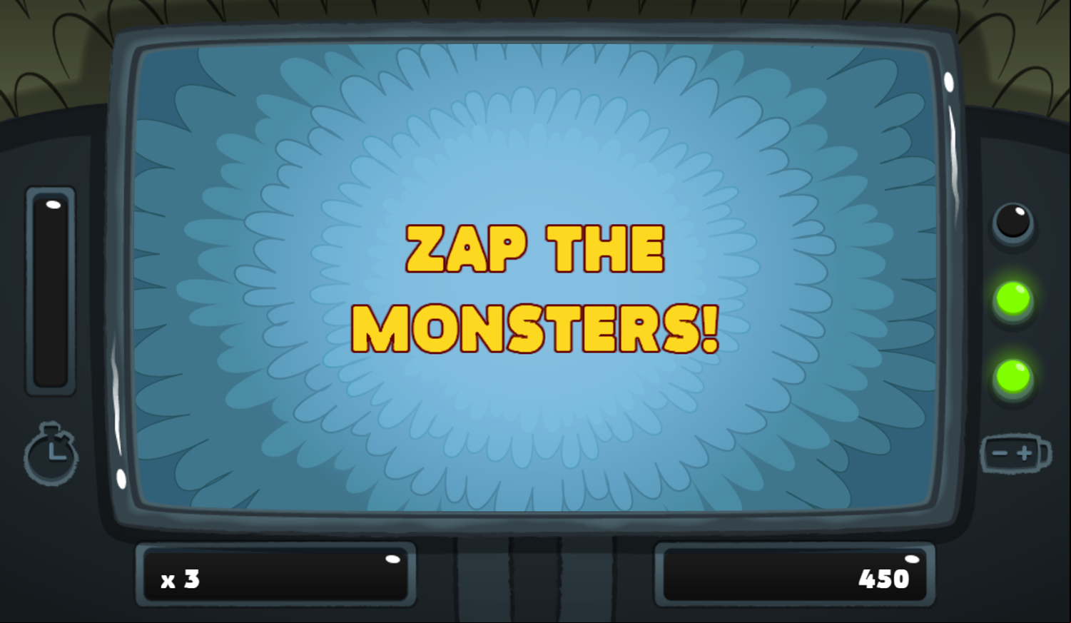 PGBC Game Lad Blitz Game Zap The Monsters Screenshot.