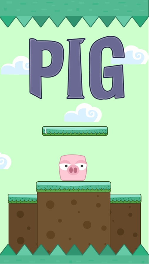 Pig Game Welcome Screen Screenshot.