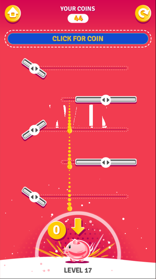 Piggy Bank Game Straight Drop Screenshot.