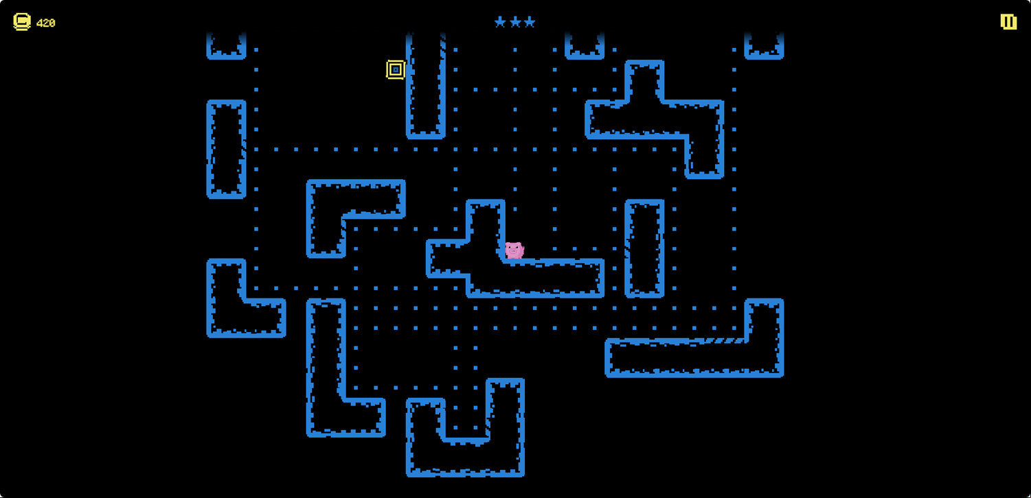 Piggy Dash Game Level With Empty Space Screenshot.