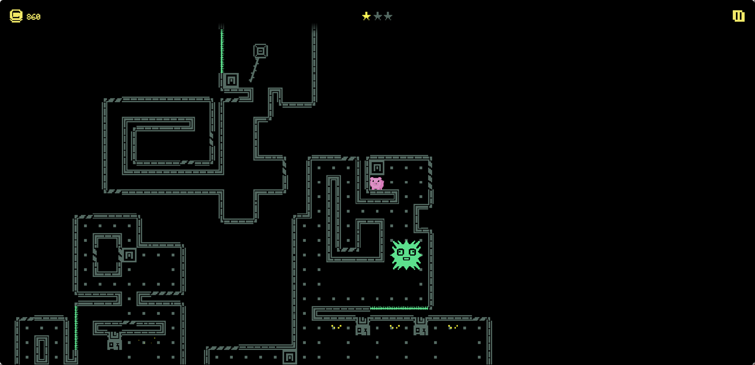 Piggy Dash Game Level With Inflatable Squares Screenshot.