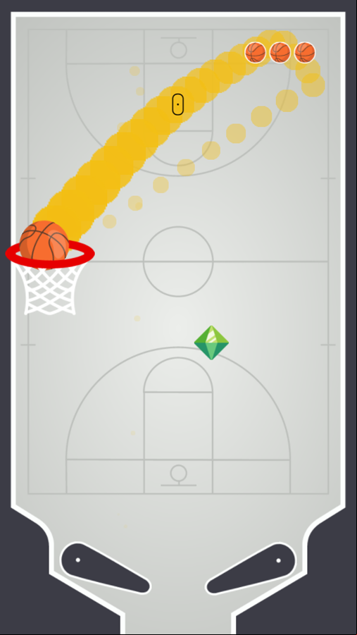 Pinball Dunk Game Start Screenshot.