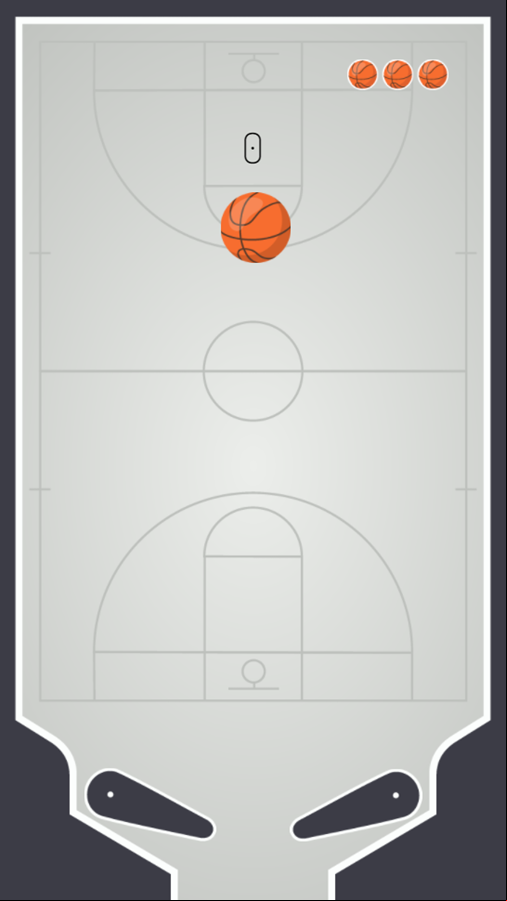 Pinball Dunk Game Welcome Screen Screenshot.