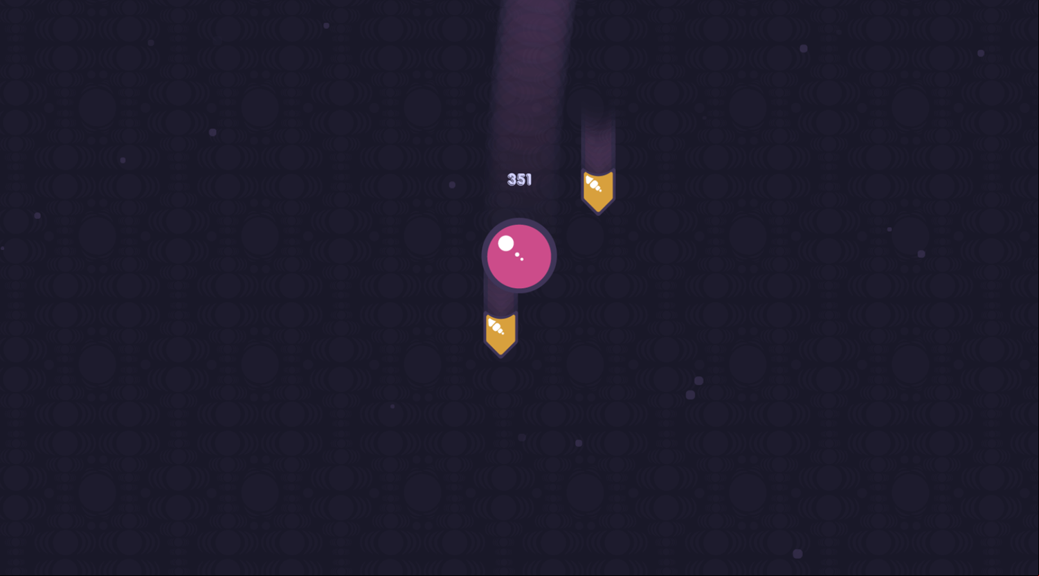 Pink Ball Jump Game Over Screenshot.
