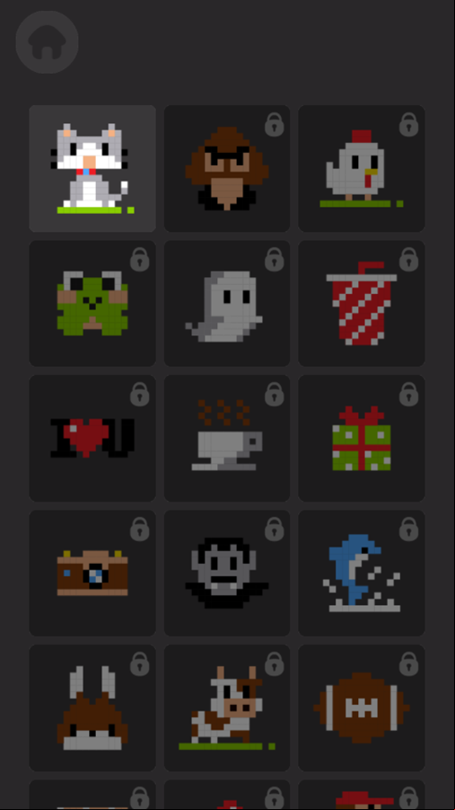 Pixel Brick Breaker Game Level Select Screenshot.