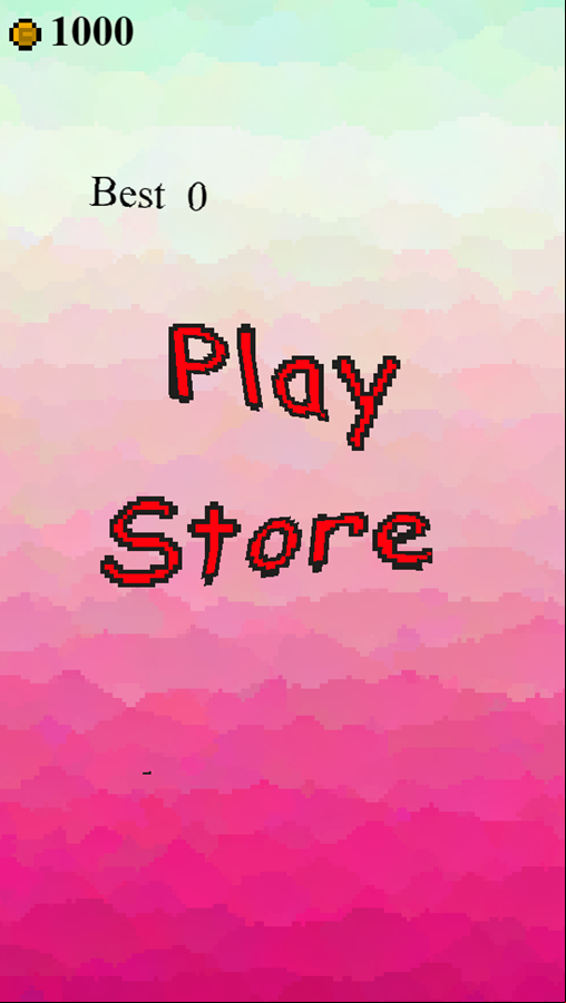 Pixel Jumper Game Welcome Screen Screenshot.