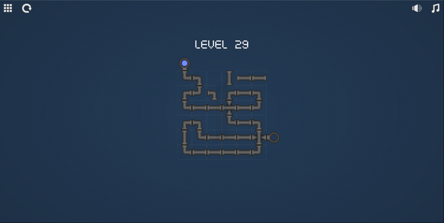 Pixel Pipes Game Level Solution Screenshot.