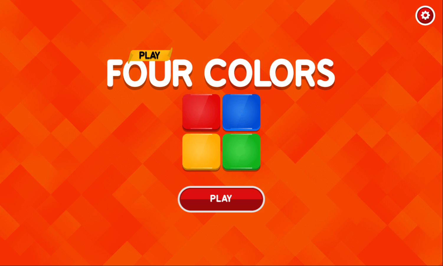 Play Four Colors Game Welcome Screen Screenshot.