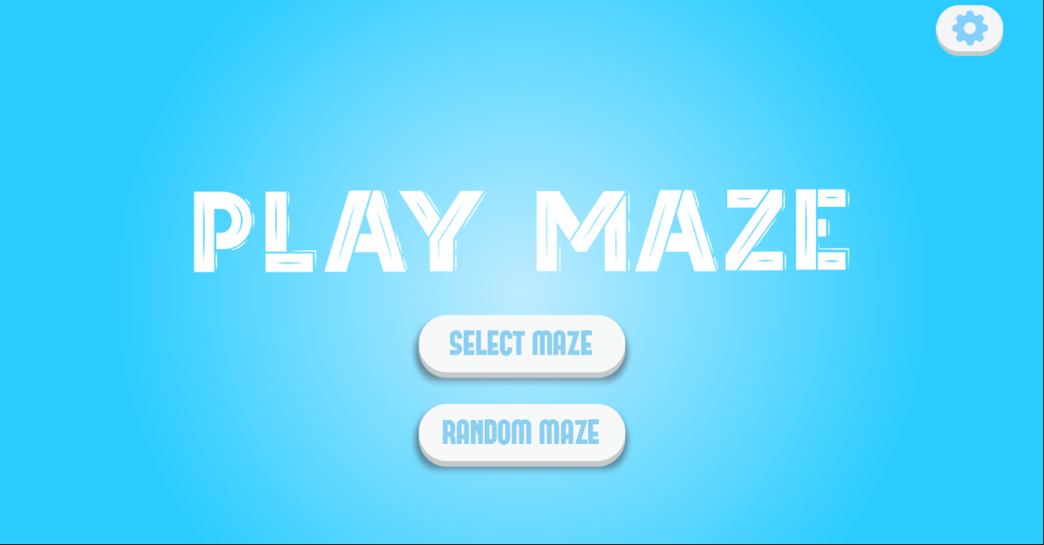 Play Maze Game Welcome Screen Screenshot.