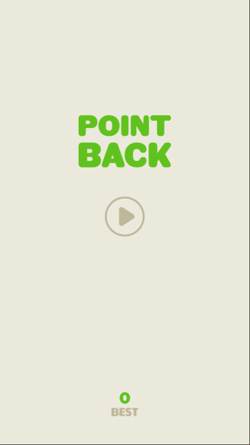 Point Back Game Welcome Screen Screenshot.