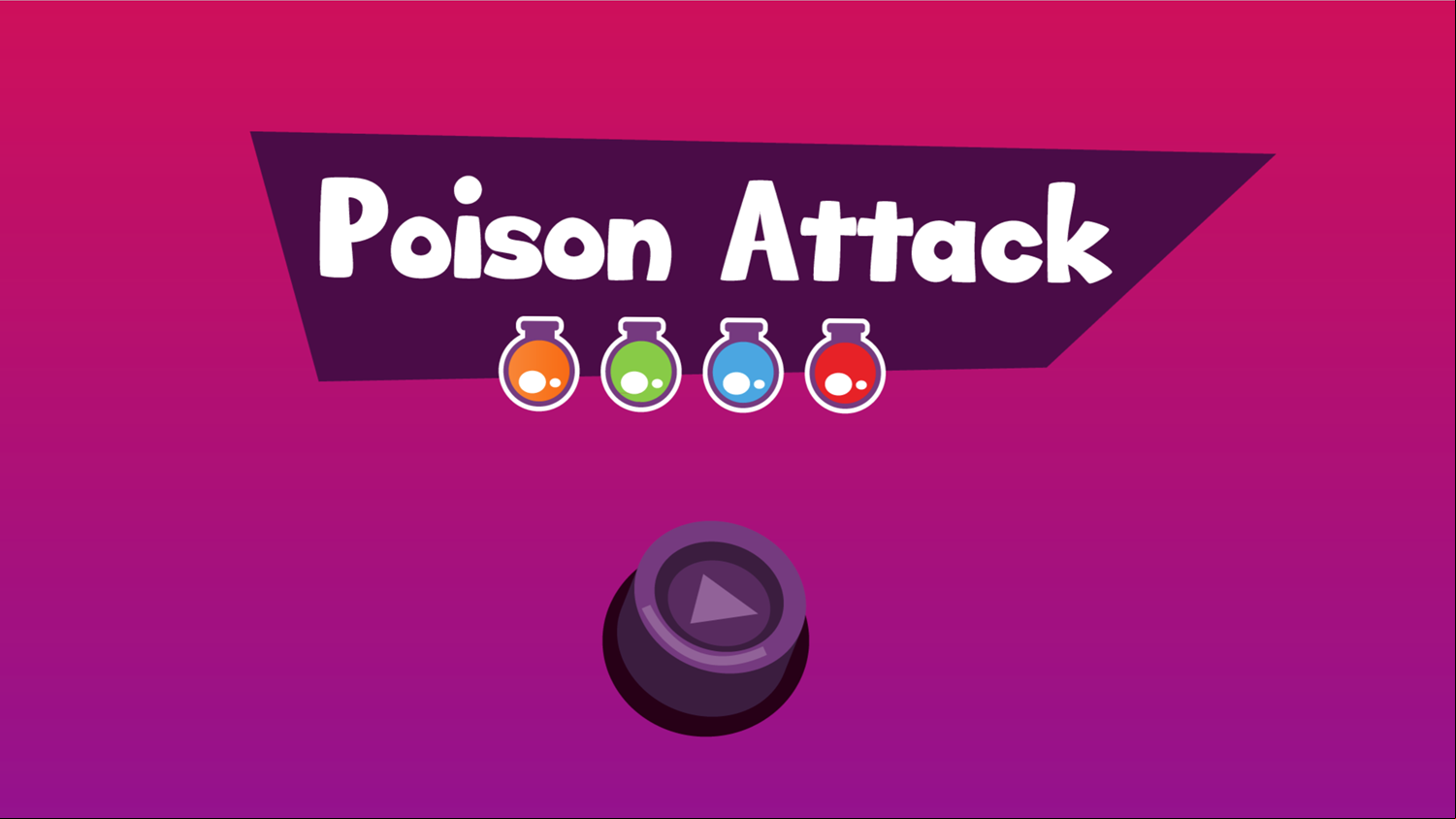 Poison Attack Game Welcome Screen Screenshot.