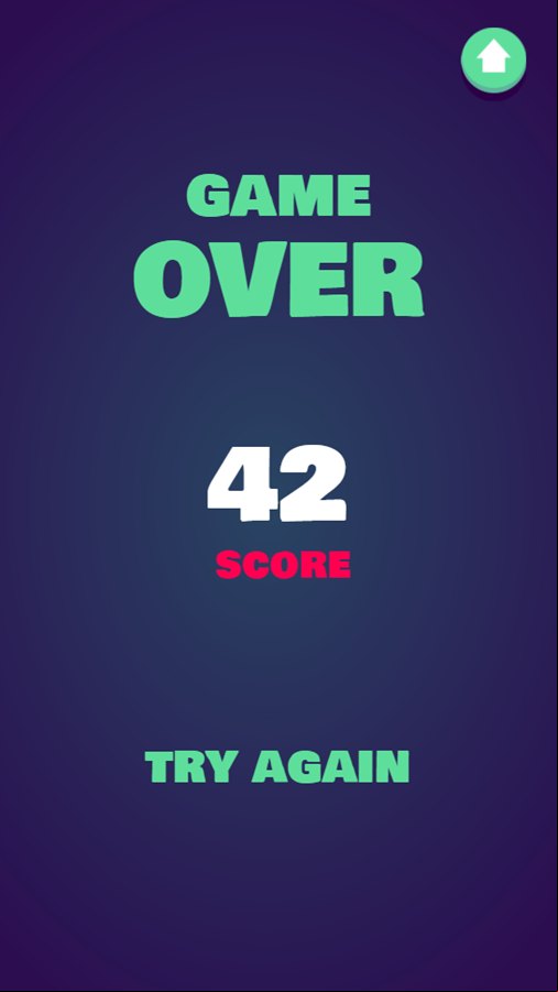 Pong Ball Game Over Screenshot.