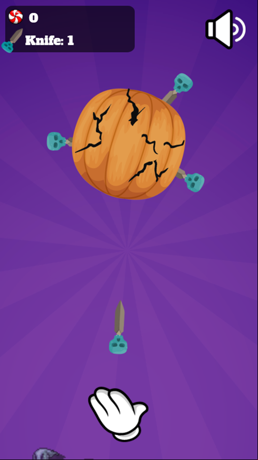 Popping Pumpkins Game Start Screenshot.