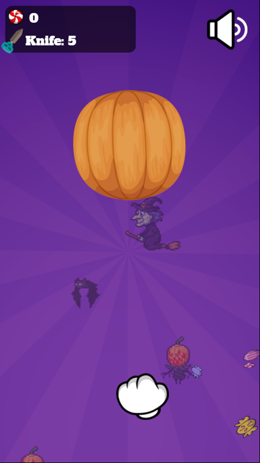 Popping Pumpkins Game Welcome Screen Screenshot.